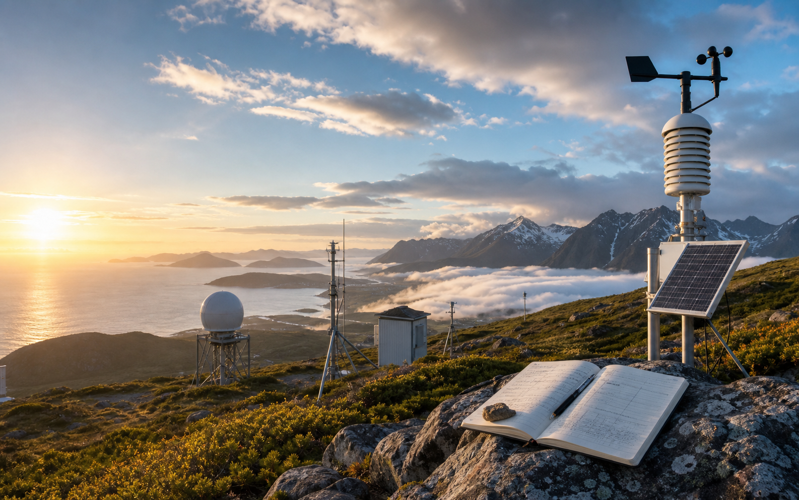 Weather instruments and research field station for climate science foundations
