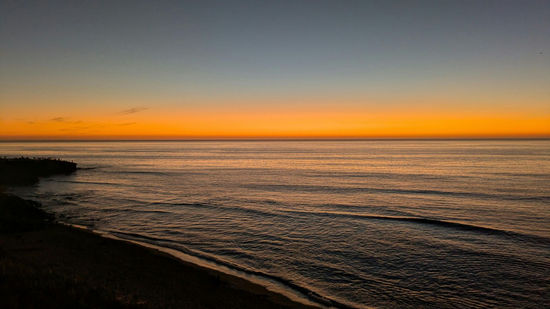 Sunset over the Pacific Ocean during an El Nino outlook.